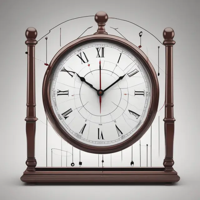 A clock with an economic graph swinging as its pendulum, representing the National Bureau of Economic Research