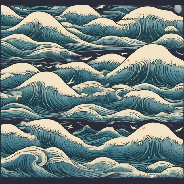 Two intertwining waves symbolizing business cycles and market cycles, emphasizing their distinction and interaction