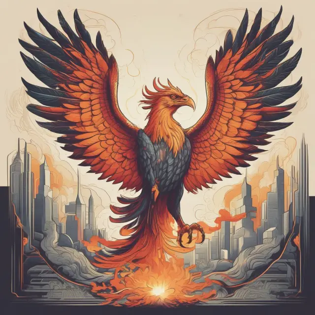 Visualization of business cycles as a Phoenix (expansions) and Chimera (recessions) emerging from interconnected economic data