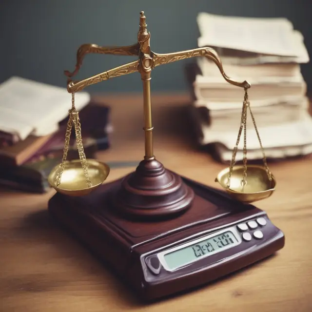 An image showing an old-fashioned scale balancing 