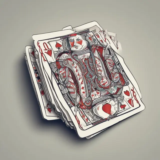 A deck of playing cards represents various business risk factors: consumer preferences, demand, sales volumes, per-unit prices, competition, economic climate, and government regulations.