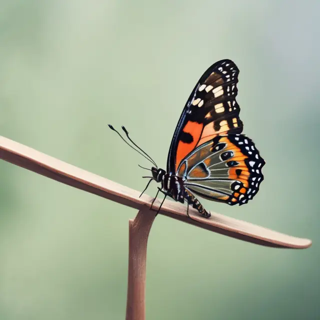 A visualization of a short put butterfly spread using a balanced seesaw, where options symbolize different potential stock prices