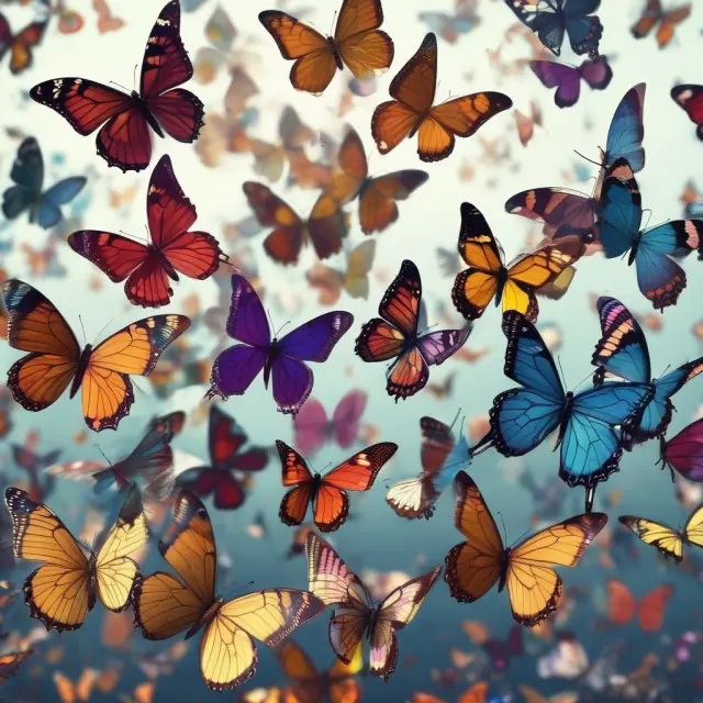 Butterflies symbolize butterfly spread FAQs on options trading, surrounded by a stock ticker. Butterflies flutter around the symbols for call and put options.