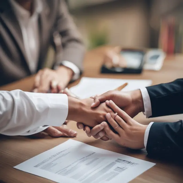 Partners exchanging a buy-sell agreement and securing it with a life insurance policy