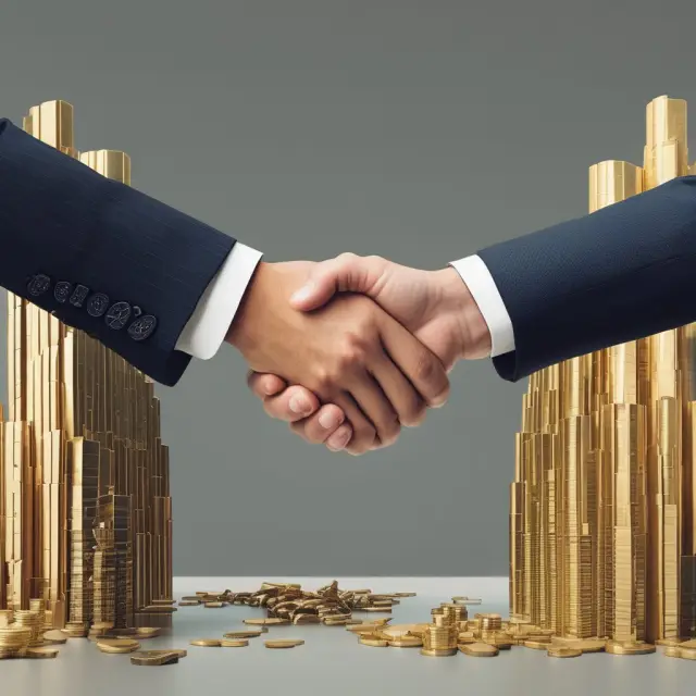 Two business partners discussing the value of their buy-sell agreement over a table, symbolizing collaboration and financial stability