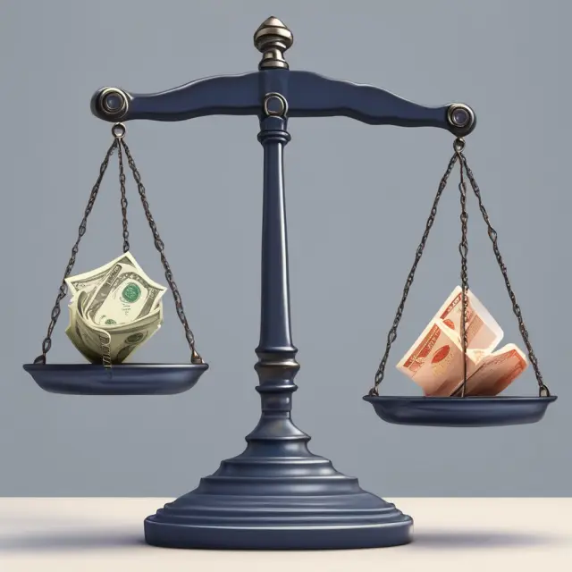 Two scales with share buybacks and dividends balanced, illustrating the comparison of both methods for returning value to shareholders