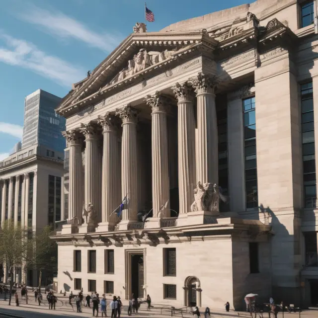 A massive institutional investor, symbolized by a giant wave, influencing the financial market