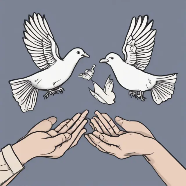 Image of two open hands releasing doves: one hand symbolizes the steady buy-and-hold strategy, while the other represents the dynamic buy-to-open options approach