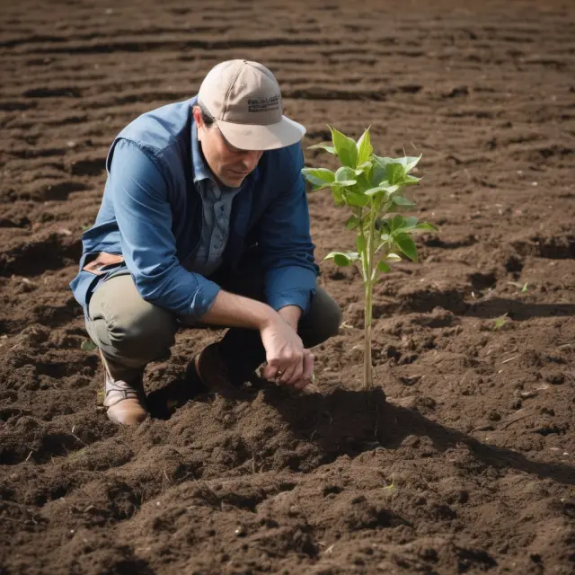 An optimistic investor nurturing a blooming tree of profit from options contracts, emphasizing research and risk management