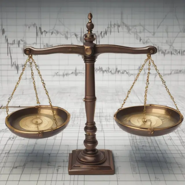 A balance scale tips one side with book value per share charts and the other with stock price charts, symbolizing the use of BVPS in evaluating undervalued stocks