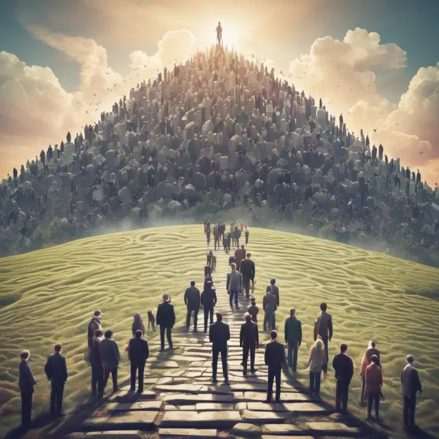 CISOs and CDOS leading a diverse group of CEOs on a journey through the digital landscape, leveraging data insights to drive growth