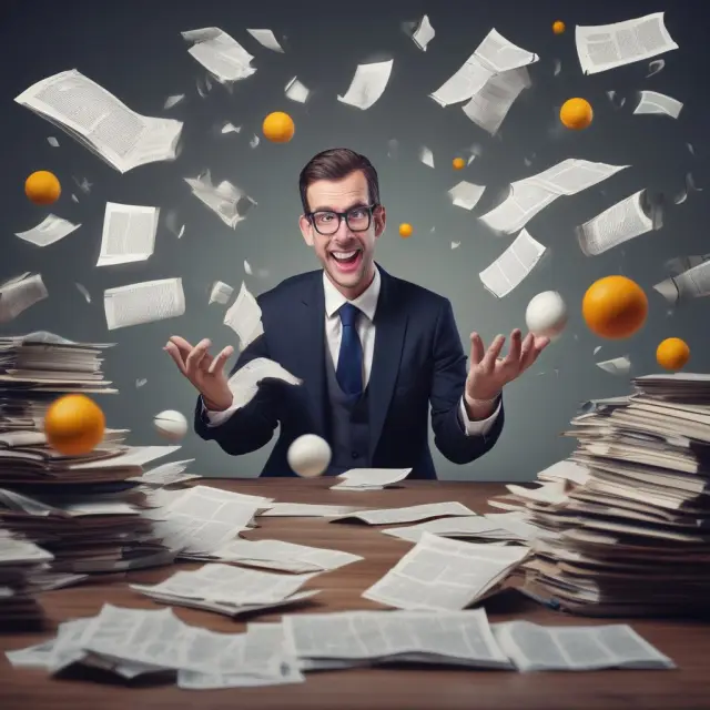 A chartered accountant skillfully balancing investment management, corporate finance, and tax planning tasks