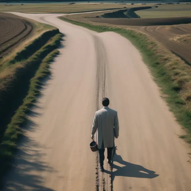 An investor ponders his decision at a crossroads, one path leading to reinvestment in lower callable bond yields and the other towards potential higher non-callable bond returns.