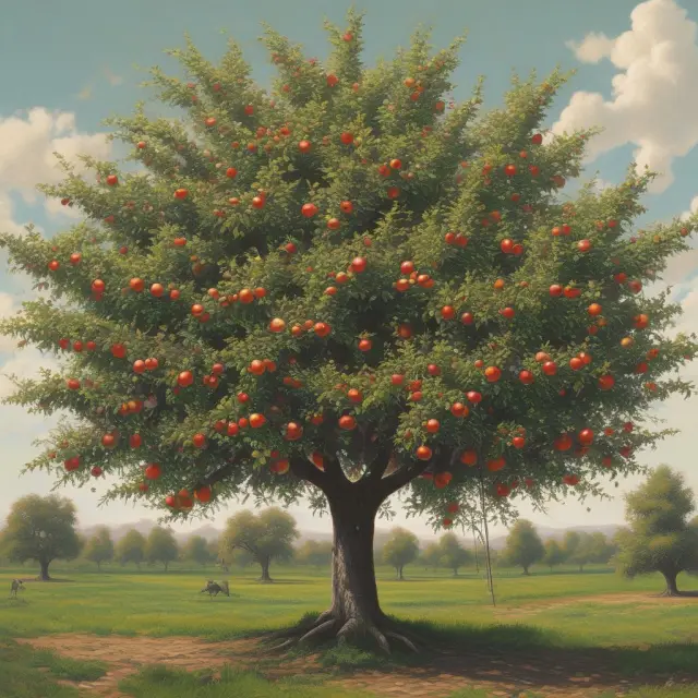 Golden callable bonds depicted as an apple tree with issuers pruning branches, illustrating the flexibility of these securities