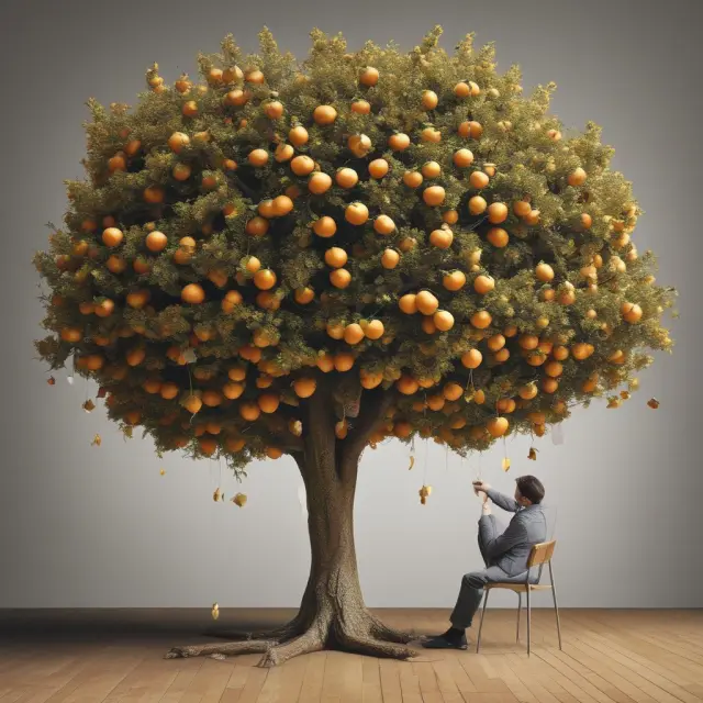 Institutional investor selling short call options on an apple tree with a strike price. Profit: Premium received; Loss: Apple tree blossoms, and profits evaporate.
