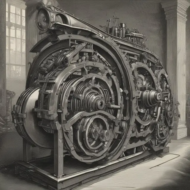 Gears in a clearing house representation, transferring funds through the Federal Reserve System