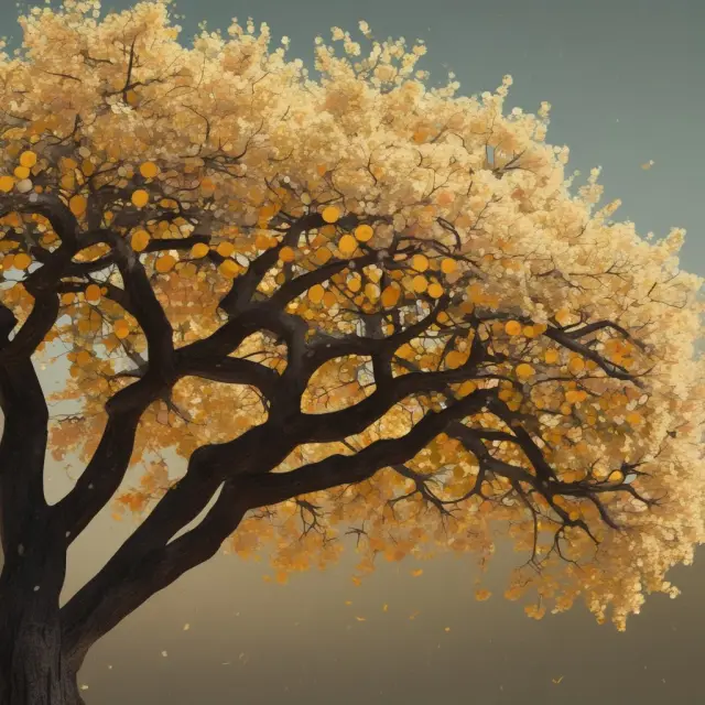 Tree laden with gold fruits symbolizes successful investment strategies aided by S&P Capital IQ