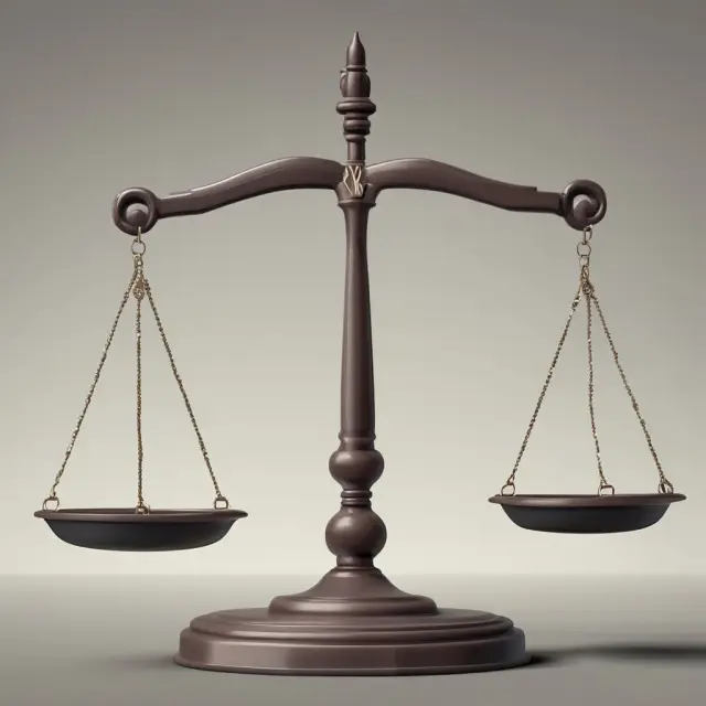 An ancient scale balances capital gains and losses; excess is carried forward