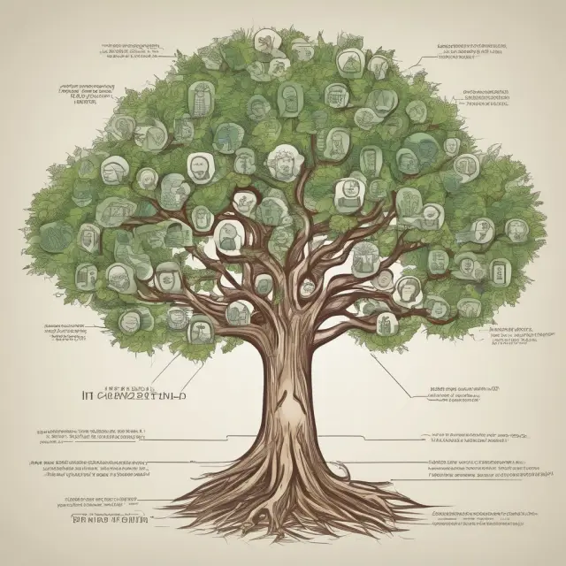 A tree illustrating various sources of capital including personal savings, friends/family, investors (VCs, corporations), debt financing, equity financing, and IPOs
