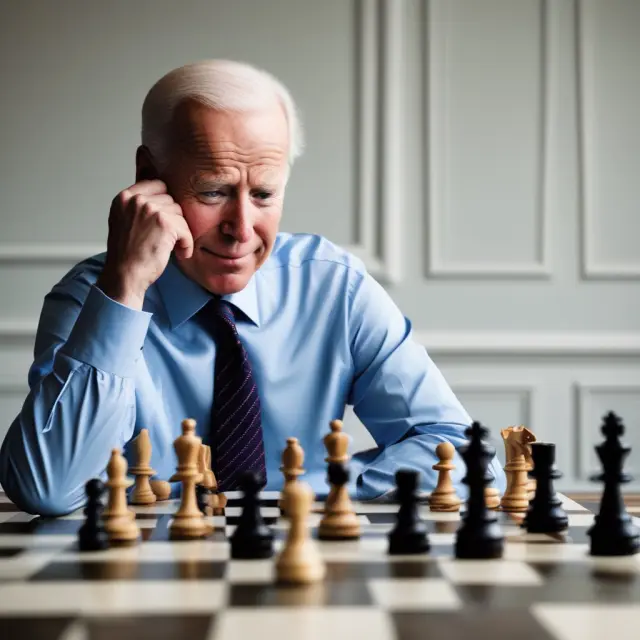 An investor in contemplative thought amidst Biden