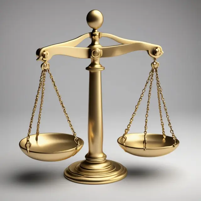 Golden scales balanced between capital gains and losses represent tax management.
