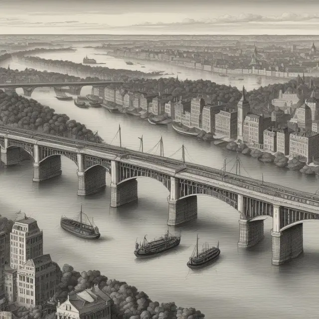 A bridge symbolizing capital accounts connecting countries and their foreign financial assets, transitioning from a broad definition (intertwined circles) to a narrow one (separated circles).