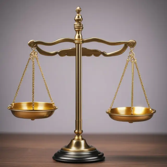 Person holding a set of golden scales, considering whether to sell or maintain capital assets represented as gold bars