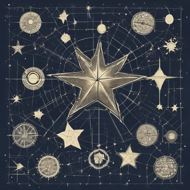 Image of capital assets (stars) on a balance sheet and income statement (comets), symbolizing their influence on both financial statements.
