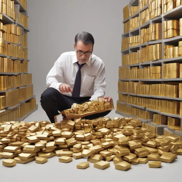 An alchemist meticulously transforms an initial investment into gold nuggets through the process of Discounted Cash Flow Analysis and Net Present Value calculation