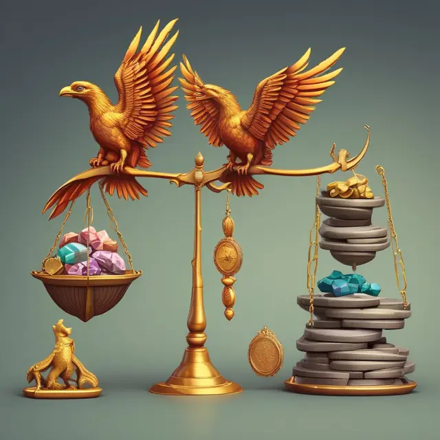 Two mythical creatures representing projects A and B with respective payback periods: Phoenix (Project A) symbolizes quicker recovery; Tortoise (Project B) signifies longer-term investment