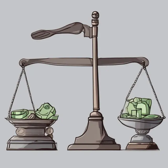 Balance scale comparing CF and CapEx for analyzing a company