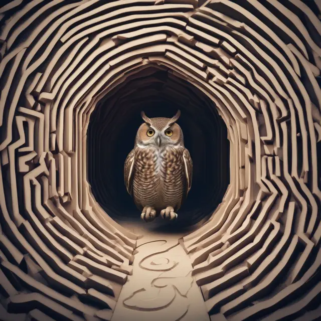 A business owner sits at a maze