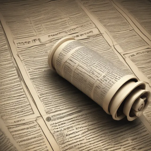 An ancient scroll unfurling with FAQs on capital gains taxes, illustrating financial wisdom