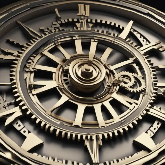 Image of a clock made from interconnected gears, representing the depreciation, depletion, and capital expenditures concepts in managing capital goods