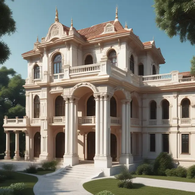 Home metamorphosing into a regal palace through capital improvements, reflecting increased property worth