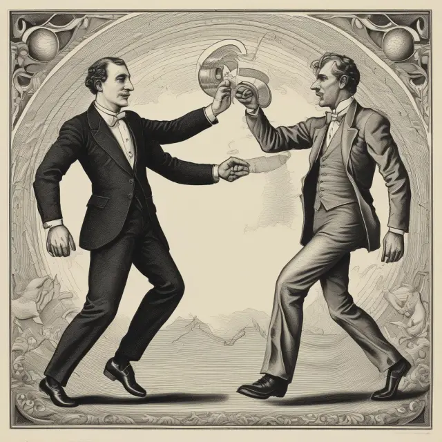 An image of capitalism as a complex ballet where capitalists dance with the profit motive and private property rights to foster economic growth