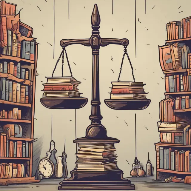 Scales tipping between two books symbolizing book value capitalization and market price, reflecting different ways to measure a company