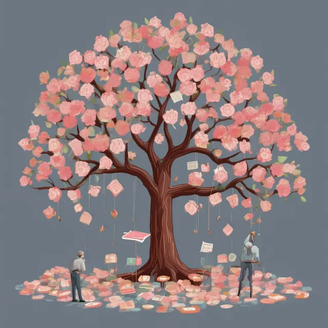 Accountant adding costs to a blooming tree (GAAP, Capitalized Costs)