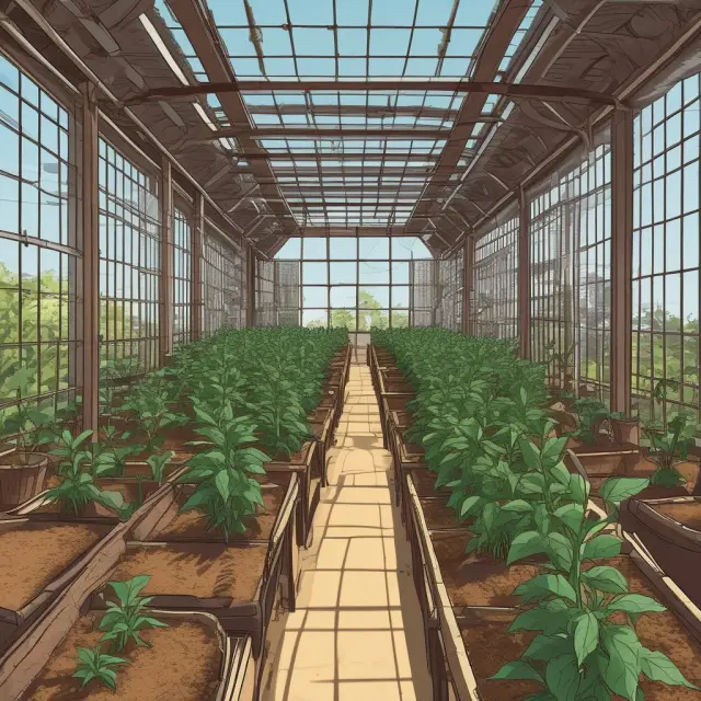 Factory growing from a seed, with interest deposits forming its base and foundation