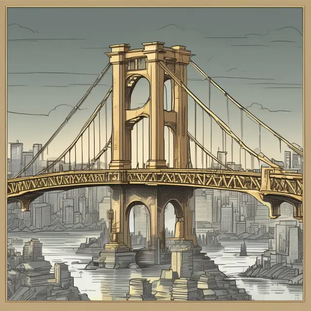 A golden bridge illustrates capital leases