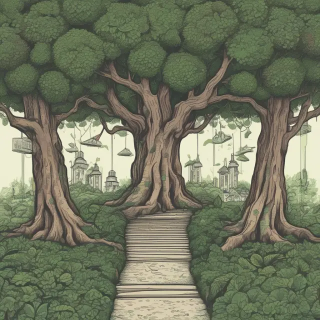 A lush garden symbolizing a company