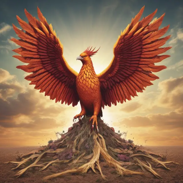 Image: A mythical Phoenix with capital stock shares emerging from its wings, symbolizing business expansion and potential tax savings