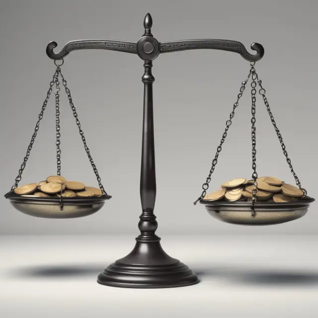 Two balanced scales represent capital stock issuance with one scale showing 