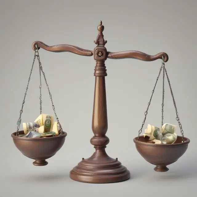 Image depicting a balance with one side representing ideal assumptions, the other side imperfections in CAPM. Keywords: CAPM, finance, economics, assumptions.