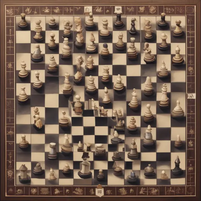 Visualization of CAPM components - risk-free rate, beta, and market risk premium, on a chessboard.