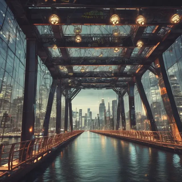 A stylized image of a technology bridge linking cash and futures markets, representing the efficient execution of arbitrage trades through advanced tools like trading platforms and APIs.