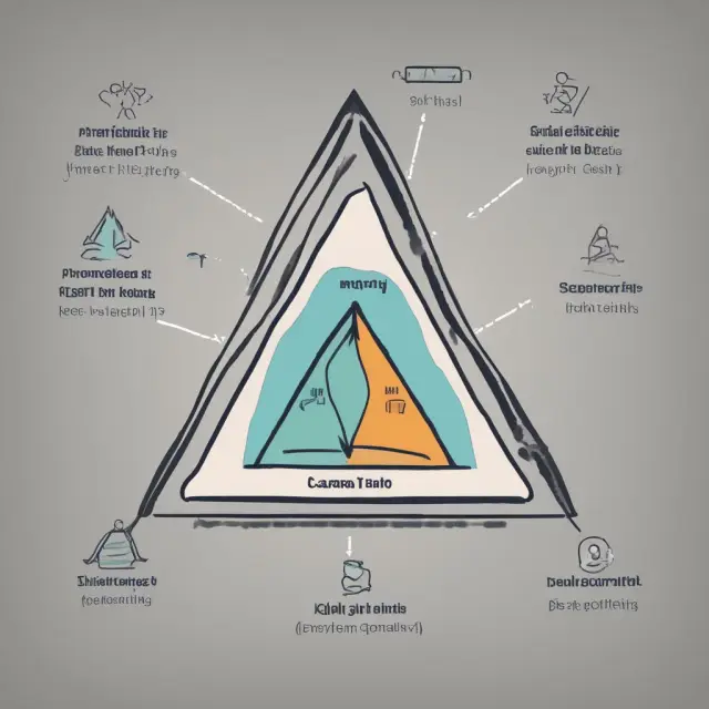Triangle image featuring a cash ratio base, quick ratio and operating cash flow as supportive pillars, symbolizing comprehensive financial analysis.