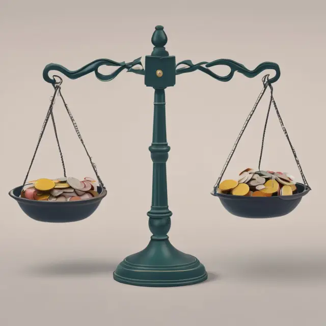 Two sets of scales with one balanced on cash accounting