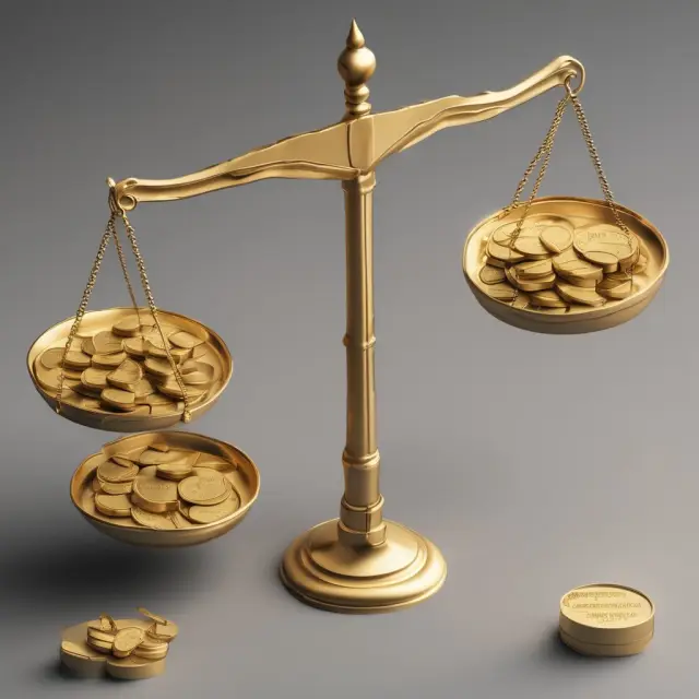 Golden scale with questions and answers as weights representing cash accounting FAQs