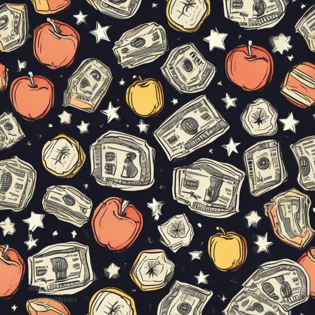 Golden coins symbolize cash dividends, ripe apples represent stock dividends, and shooting stars indicate special dividends
